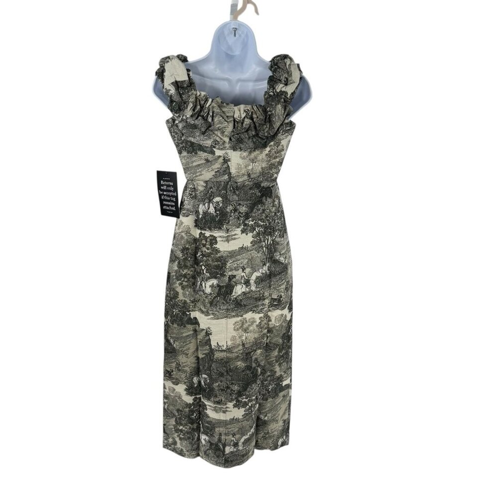 Tuckernuck NEW Middleburg Toile Suze Equestrian Formal Midi Dress Size S - Picture 8 of 12